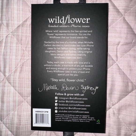 Wildflower “Peppermint Latte Love” IPhone 13 Pro Max Case. - Picture 2 of 4